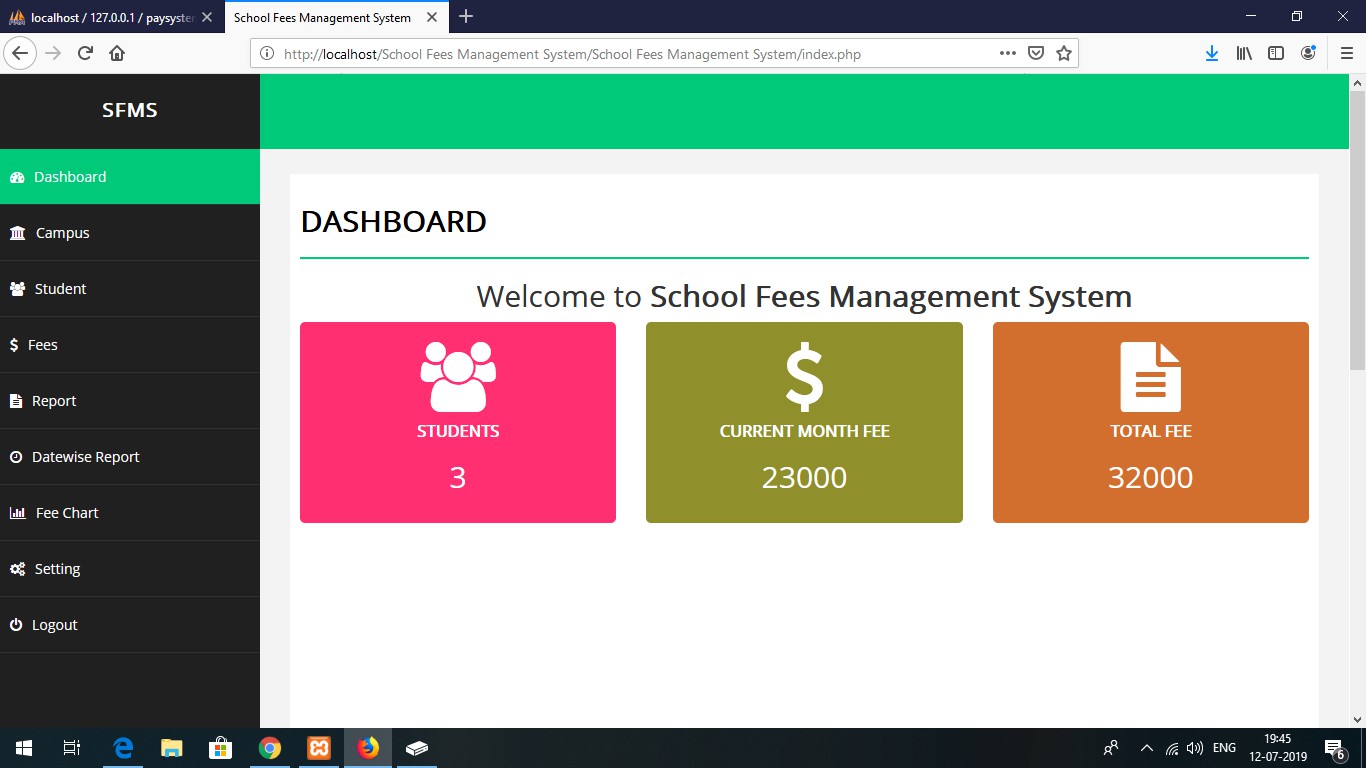 School Fees Management System In PHP With Source Code